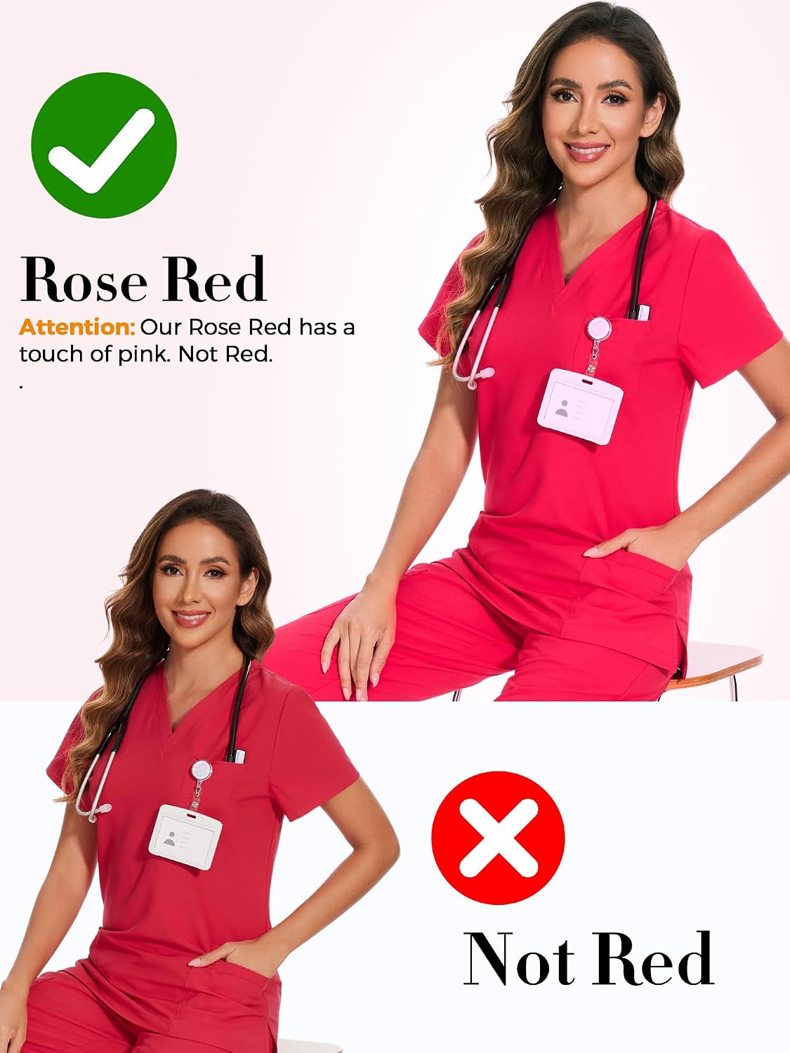 COZYFIT Scrubs for Women Set - Stretch V-Neck Scrub Top & Jogger Pant with 8 Pockets COZY SCRUBS - Colors E