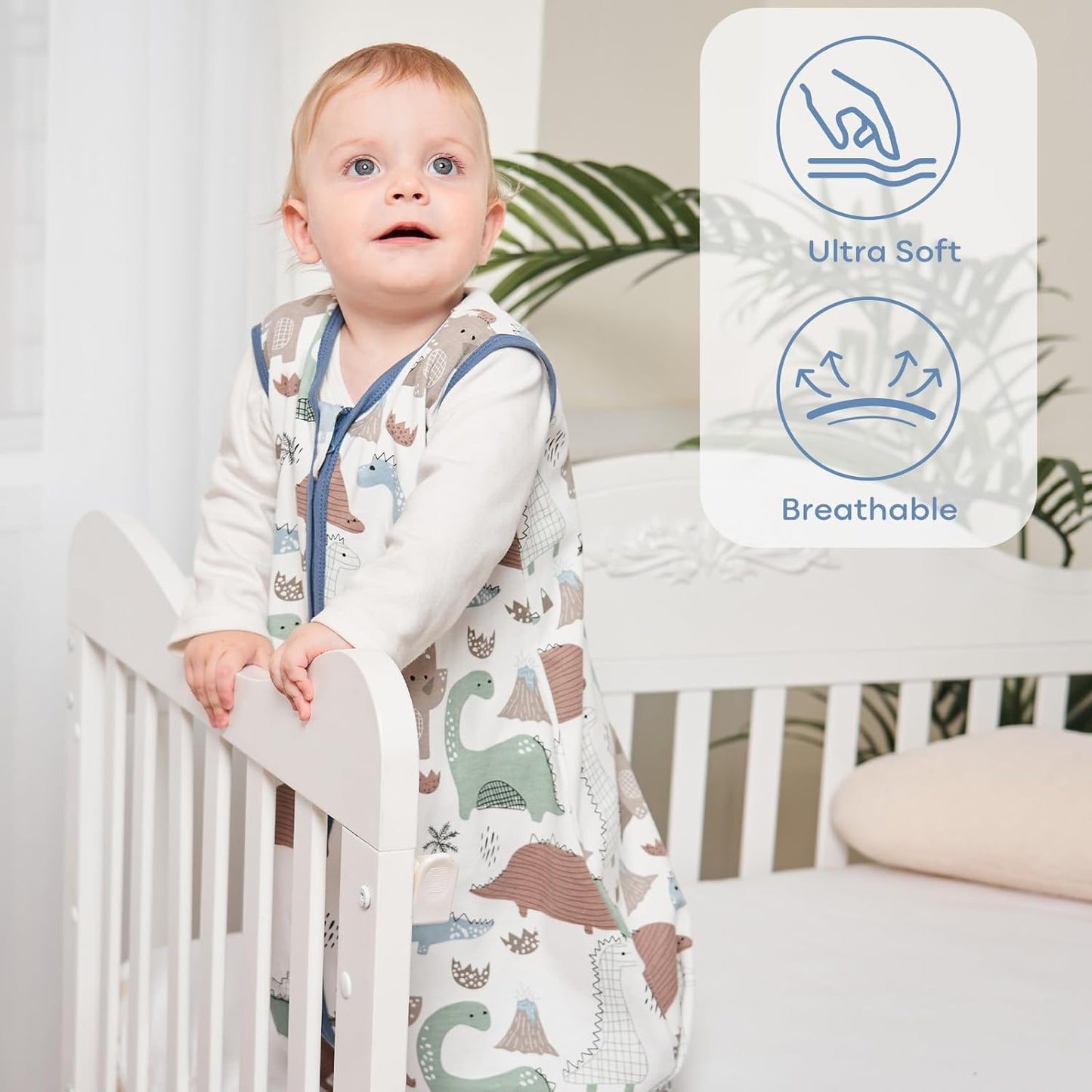 Yoofoss Baby Sleep Sack Baby Wearable Blanket 100% Cotton 2-Way Zipper Toddler Sleeping Sack