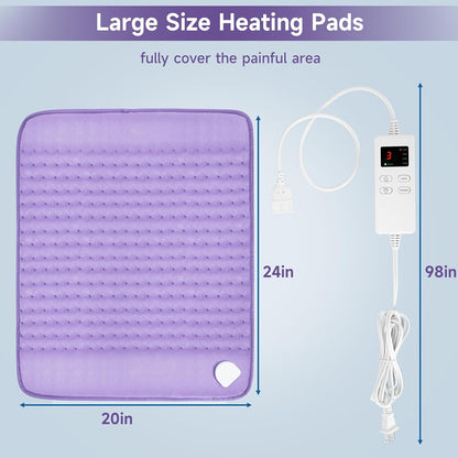 NBKLS Heating Pads for Back Neck Shoulder Pain, Electric Heating Pad Auto Shut Off, Fast Heat, Large Heating Pad Christmas Gift for Women Men, Birthday Gifts for Mom Dad (Blue)