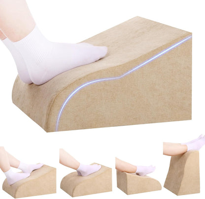 Foot Rest for Under Desk at Work, Ergonomic Under Desk Footrest with Washable Cover for Office, Home & Gaming Leg Elevation Pillow Black
