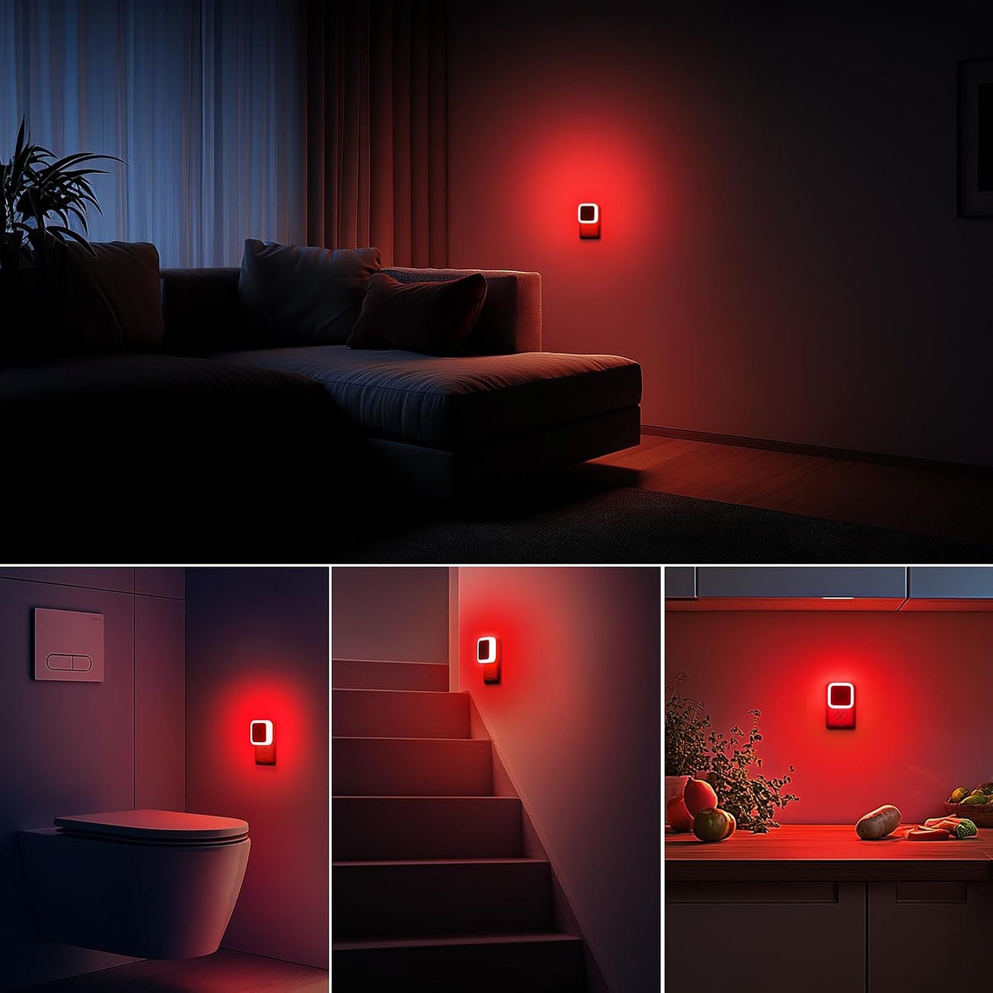 Sujeet Night Light, Night Lights Plug into Wall,Nightlight Plug in Night Light, Dusk to Dawn Night Lamp Led Night Lights for Adults Bedroom, Bathroom, Hallway (Amber)