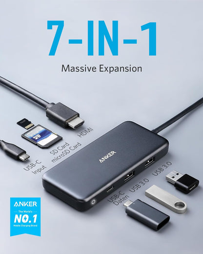 Anker Laptop Docking Station Dual Monitor, 8-in-1 USB C Hub with 4K HDMI