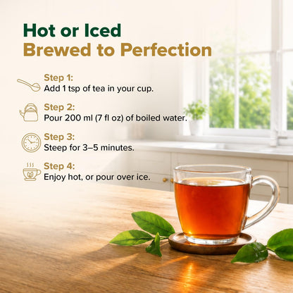 VAHDAM English Breakfast Tea Loose Leaf (12oz|170+ Cups) Bold Black Tea