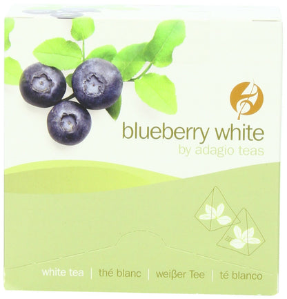 Adagio Teas Gourmet Tea Bags, Blueberry White, 15 Count