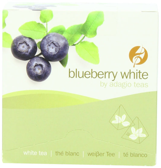 Adagio Teas Gourmet Tea Bags, Blueberry White, 15 Count