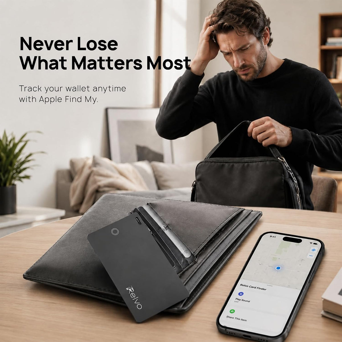 Apple find My Wallet Tracker Card, Apple Wallet Airtag Card, Slim Rechargeable Finder for Wallets, Bags, Passport Holders and Everyday Essentials