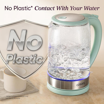 Cosori Electric Kettle, No Plastic Contact with Water, 1.7L, White