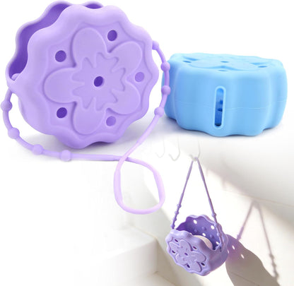 Purple Shower Steamer Holder, Hanging and Reusable Shower Steamer Tray, Bath Bombs Holder, Shower Accessory, Aromatherapy Diffuser Containers, Bathroom Decor, Gift for Girls Women