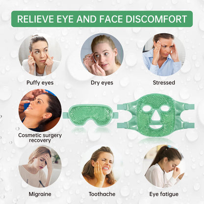 ZNÖCUETÖD Cold Face Ice Mask Facial Ice Pack, Hot Cold Compress for Face