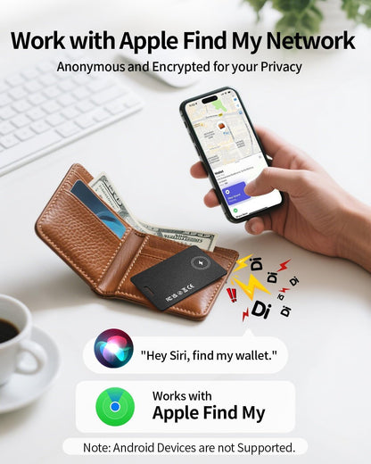 Wallet Tracker Card for Apple Find My (iOS Only)