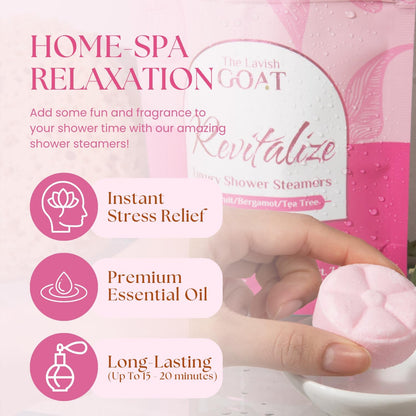 TLG Soothe Shower Steamers Aromatherapy 7 Pack – USA Made with Extra Menthol, Peppermint & Eucalyptus – Shower Bomb for Relaxation, Stress & Sinus Relief – Gift for Men & Women