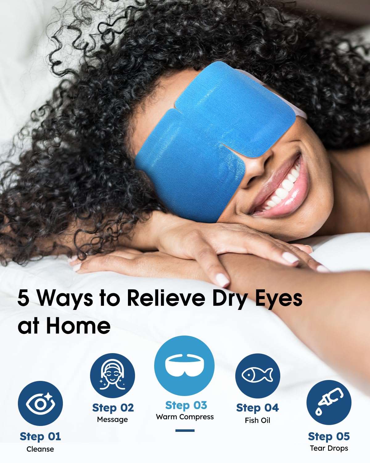 16 Packs Steam Eye Masks for Dry Eyes, Self Heating Warm Compress for Eyes Fatigue & Puffiness Relief, Disposable Heated Eye Mask Travel Essentials, Spa Relaxation Set for Women Christmas, Unscented