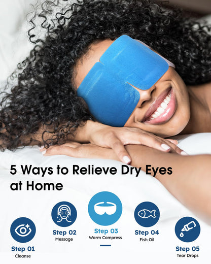 16 Packs Steam Eye Masks for Dry Eyes, Self Heating Warm Compress for Eyes Fatigue & Puffiness Relief, Disposable Heated Eye Mask Travel Essentials, Spa Relaxation Set for Women Christmas, Unscented