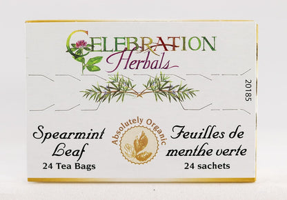 CELEBRATION HERBALS Spearmint Leaf Tea Organic 24 Bag, 0.02 Pound