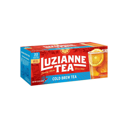 Luzianne Unsweetened Hibiscus Iced Tea Bags, Family Size, 22ct Box (Pack of 6)