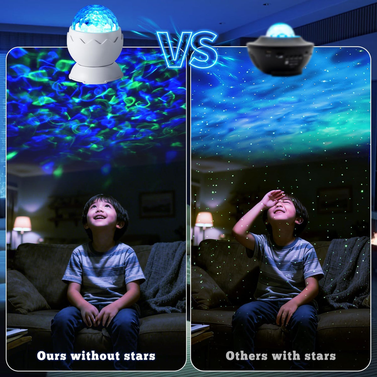 Galaxy Projector for Bedroom, Night Light for Kids, Nebula Ceiling LED Lamp