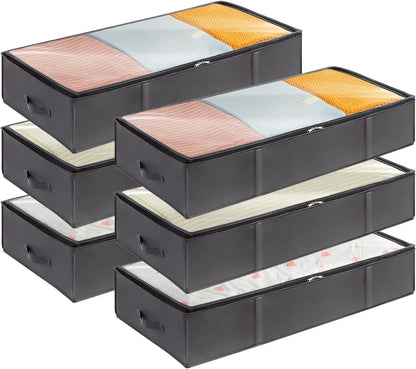 Lifewit 95L Under Bed Storage Container, Blanket Organizer, Gray