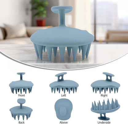 Fiora Naturals Scalp Massager Shampoo Brush - Silicon Scalp Scrubber & Exfoliator for Dandruff Removal and Hair Growth, Brush for Wet & Dry Hair, for Men, Women, Kids - BPA Free