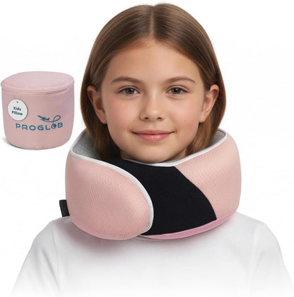Proglobe Travel Neck Pillow for Airplanes, Long Haul Flight Kit, Grey
