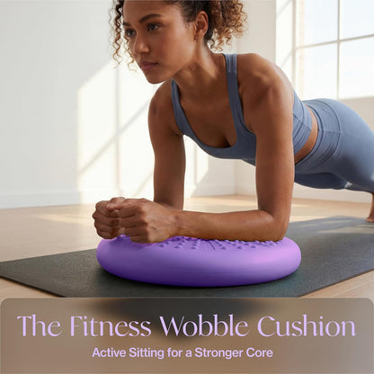 Tumaz Wobble Cushion - Wiggle Seat to Improve Sitting Posture & Stay Focused for Sensory Kids, Balance Disc to Core Strength & Flexible Seating [Extra Thick Balance Board, Pump Included Wobble Board]