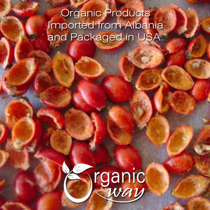 Organic Way Rosehips Fruit Seedless Cut & Sifted - Herbal Tea (4 Oz)
