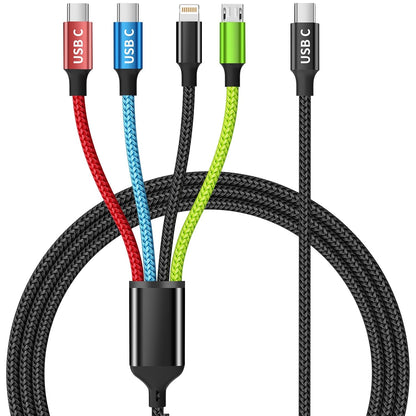 4 in 1 Multi Charging Cable, 5FT Charging Cords for Multiple Devices