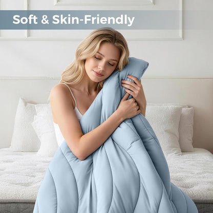 EASELAND Cooling Mattress Pad Queen Size for Hot Sleepers Pillow Top Mattress Cover Quilted Fitted Mattress Protector Breathable Mattress Topper with 8-21" Deep Pocket(60x80 Inches,Light Grey)