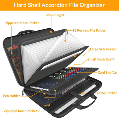 onvvippiv Important Document Organizer Folio Accordion File Organizer