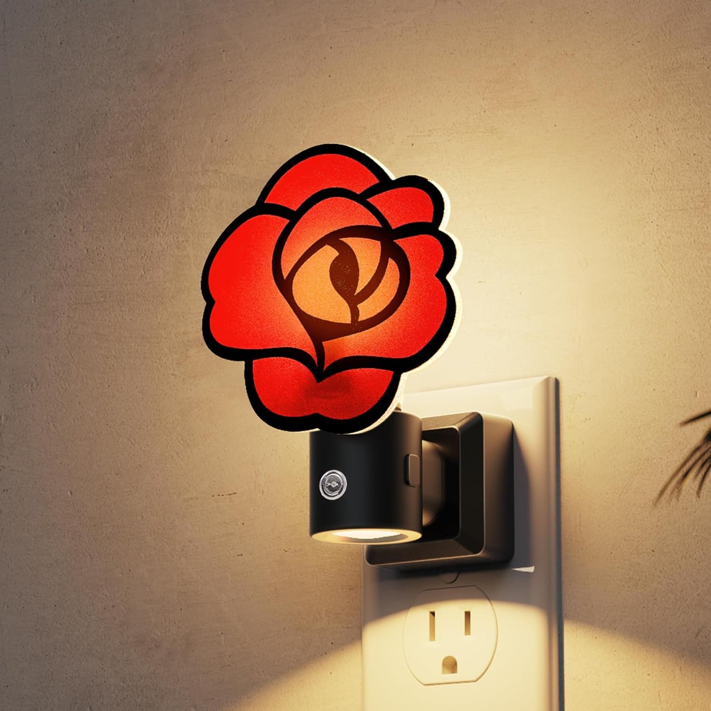L LOHAS LED Night Lights Plug into wall, Amber Night Light with Adjustable Brightness, Plug in NightLight with Auto Light Sensor, Wall Sconce-Style Design Night Light for Bathroom,Hallway, 2 Pack