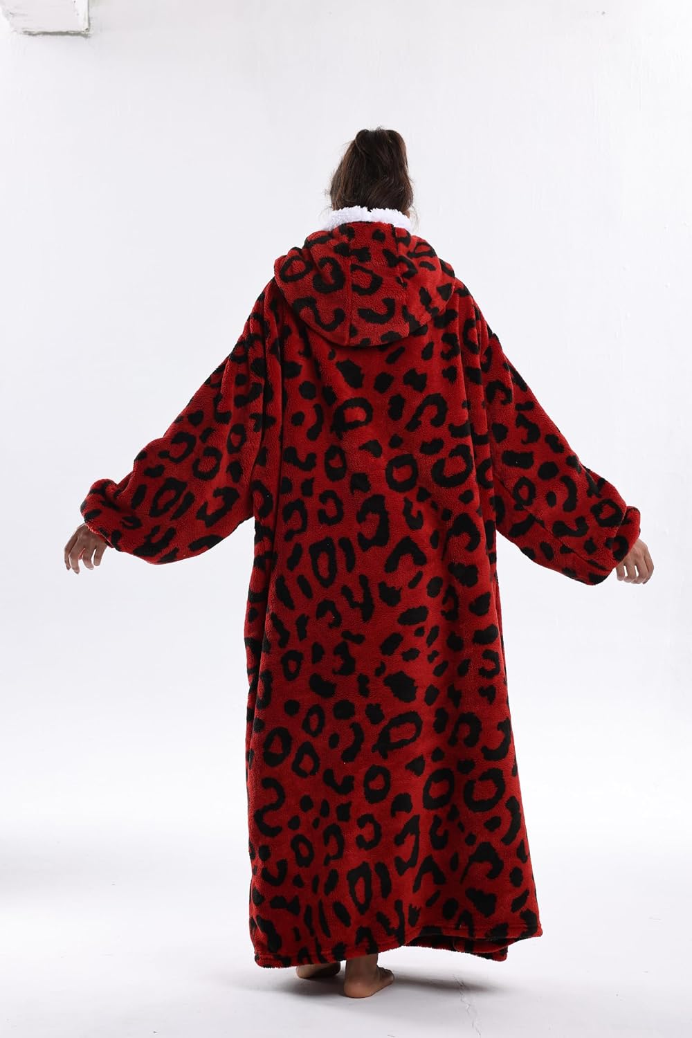 Capecage Blanket Hoodie, Long Hooded Blanket Sweatshirt as Birthday Gifts for Women Men, Long Wearable Blanket for Women Men.