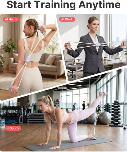 YOTTOY Cross Resistance Band for Full Body Workout,Elastic Exercise Bands for Legs,Arms,Glutes,Stretch Bands for Exercise,Yoga Straps for Stretching, Booty Bands for Home Gym