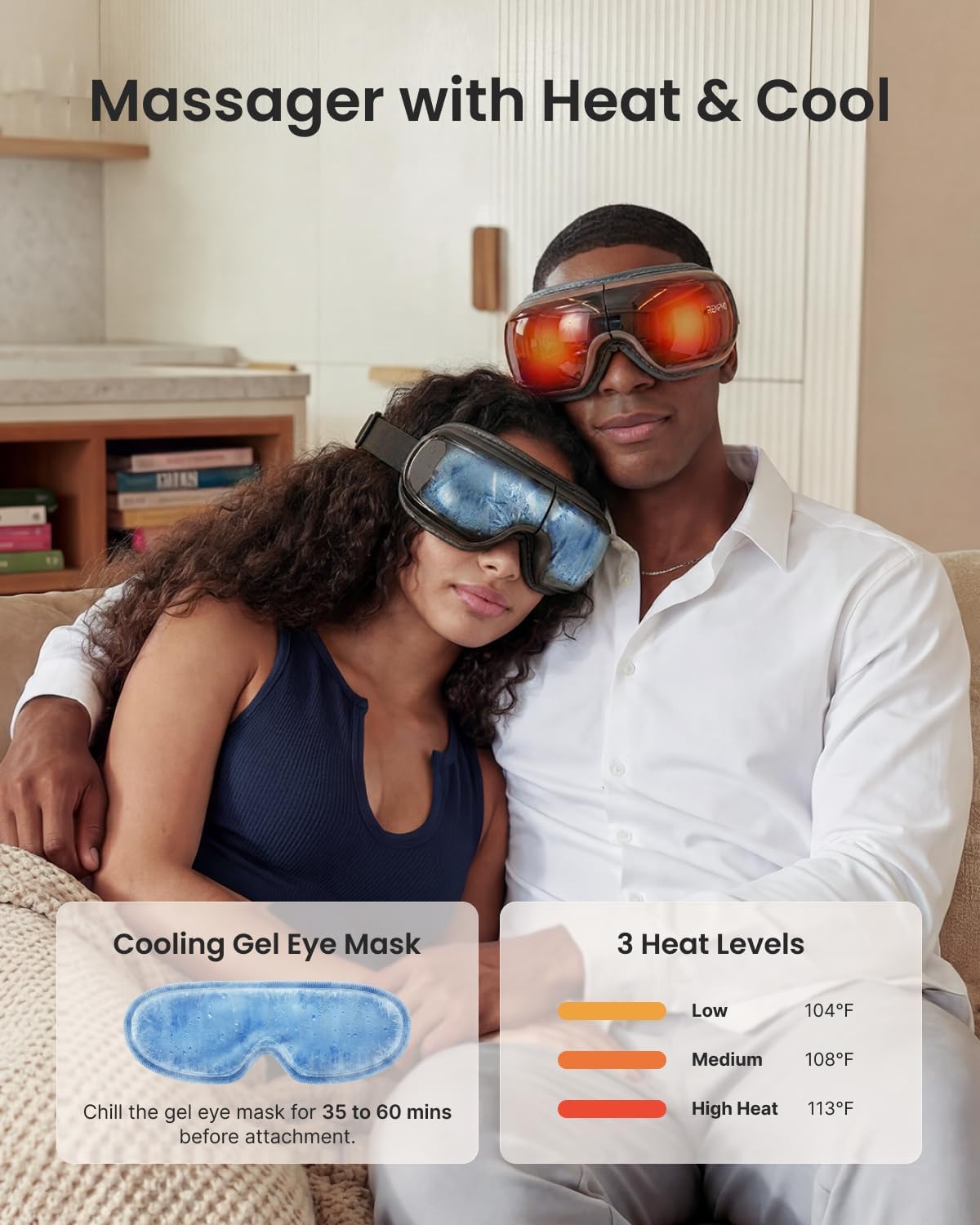 RENPHO Eyeris 3 Eye Massager with Heat and Cooling, Massaging Eye Mask