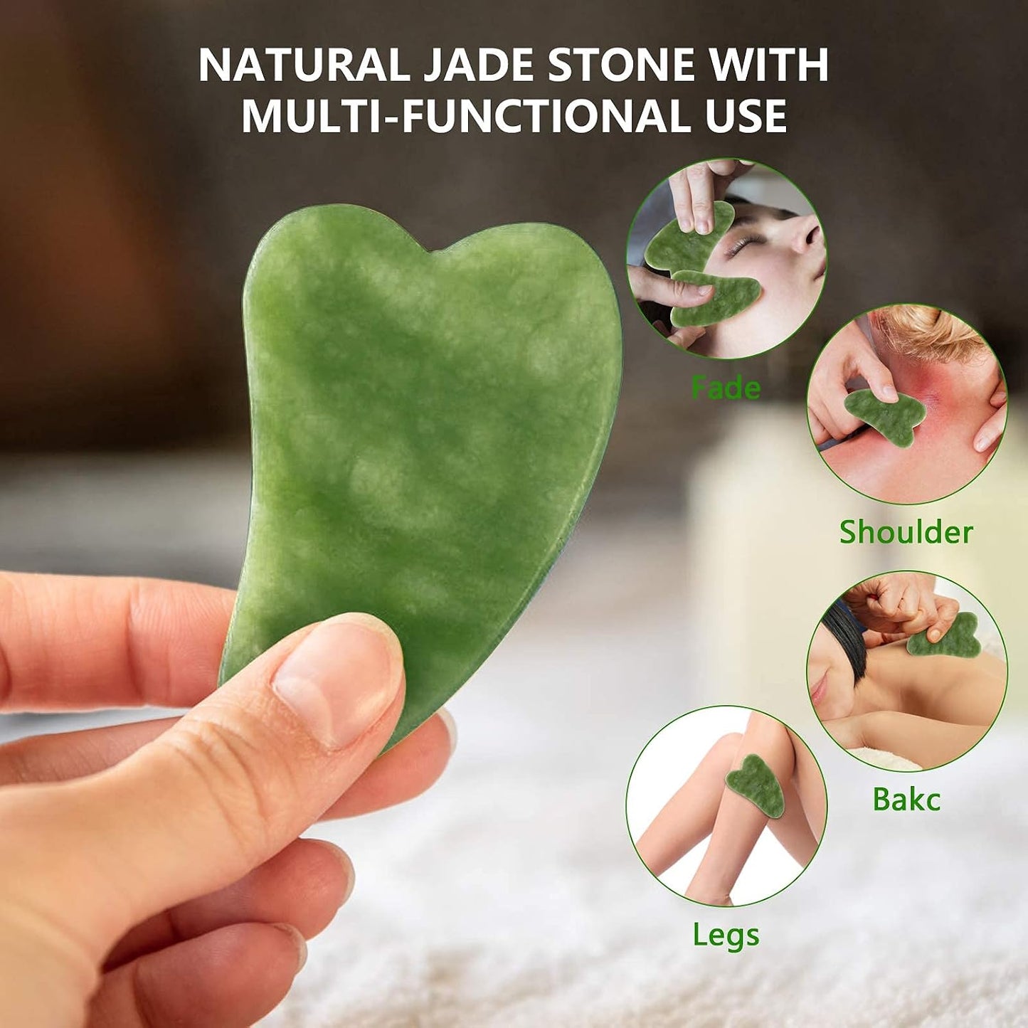 Deciniee Gua Sha Face Roller Tools: Jade Roller Facial Tools for Skin Care - Facial Massager for Face, Eyes, Neck, Relieve Fine Lines and Wrinkles