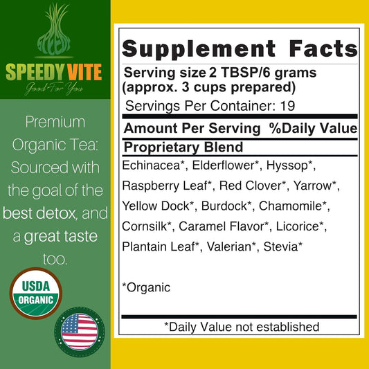 SpeedyVite® Blood Lifeboost Tea | Cleanses & supports natural removal of excess waste chemicals from the blood stream* | Contains Echinacea, Chamomile and more
