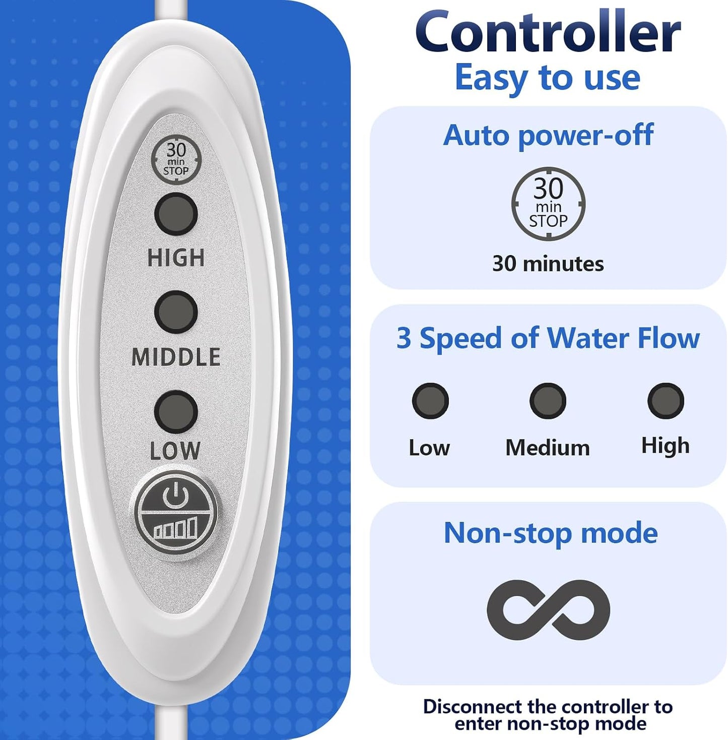 Cold Therapy Machine, Programable Ice Therapy Machine, for Knee Replacement, Post-Surgery Recovery, ACL for Sports Injuries, Sprains, Reduce Swelling, Knee Pad