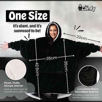 THE COMFY Original | From Shark Tank | Patented | Oversized Sherpa Wearable Blanket Hoodie| Gift for Women & Men | One Size