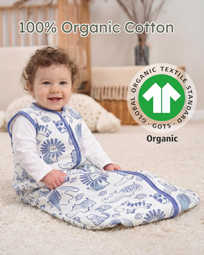 Yoofoss Baby Sleep Sack Baby Wearable Blanket 100% Cotton 2-Way Zipper Toddler Sleeping Sack