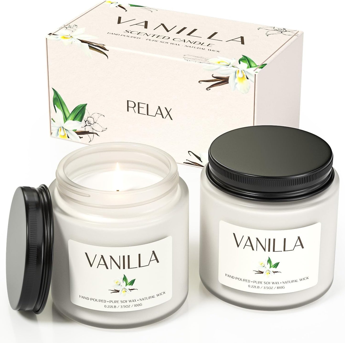 Scented Candle Gift Set, Soy Candles for Women, Sleep Candles for Home Scented, 2 Pack Aromatherapy Candle for Relaxing, Sleep, Stress Relief & Home Decor