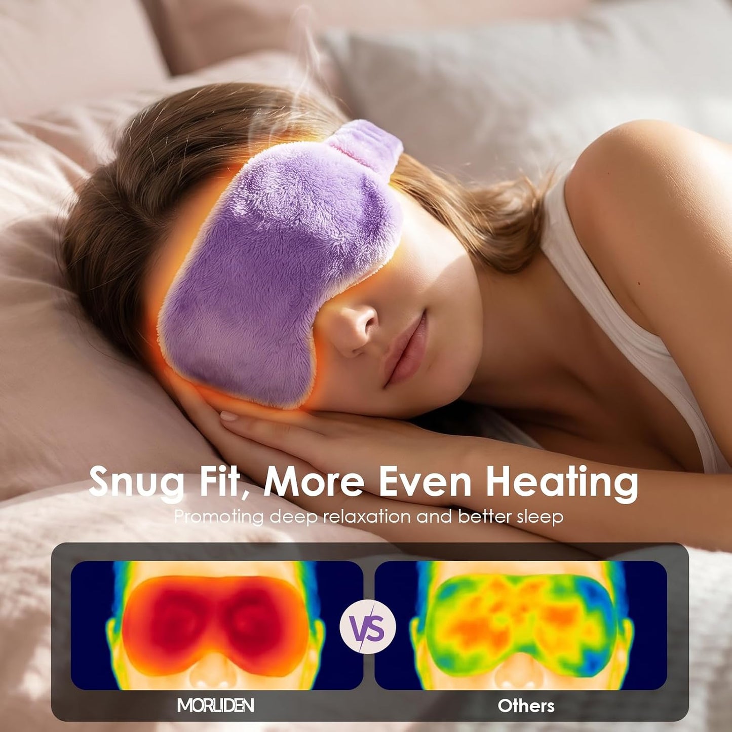 Heated Eye Mask for Dry Eyes, Steam Warm Compress for Stye Eye Treatment, Relieve, Hot Compress, Moist Heat Mask for Blepharitis (Steel Grey)