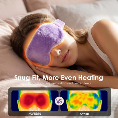 Heated Eye Mask for Dry Eyes, Steam Warm Compress for Stye Eye Treatment, Relieve, Hot Compress, Moist Heat Mask for Blepharitis (Steel Grey)