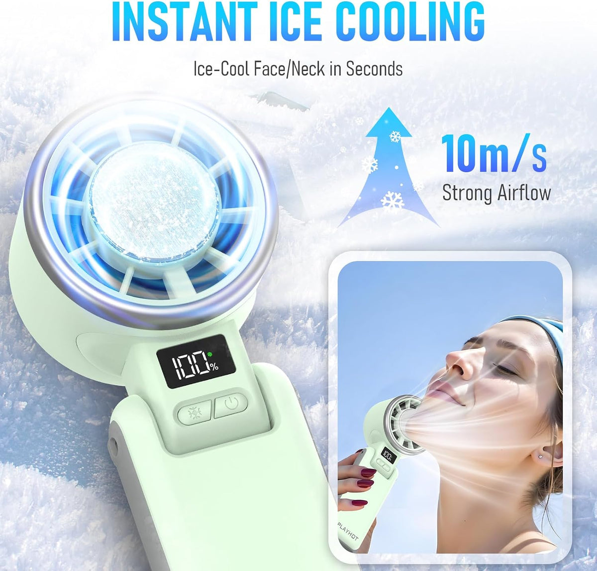 PlayHot Portable Handheld Cooling Fan, Travel Essentials, Gifts for Women