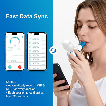 Sonmol Digital Breathing Exercise Device for Lungs with App & Bluetooth | 6 independent resistance levels, app games, travel case, MIP/MEP test & progress tracking – ideal for asthma/COPD, athletes