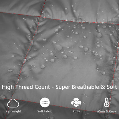 Mini Camping Blanket Lightweight Puffy Camp Blanket