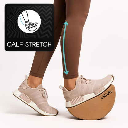 Calf Stretcher and Foot Rocker for Plantar Fasciitis | Cork Design for Muscle Stretching, Physical Therapy, Improved Flexibility