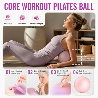 JKSHMYT Pilates Kit, Pilates Ring and Equipment for Home Workouts Set