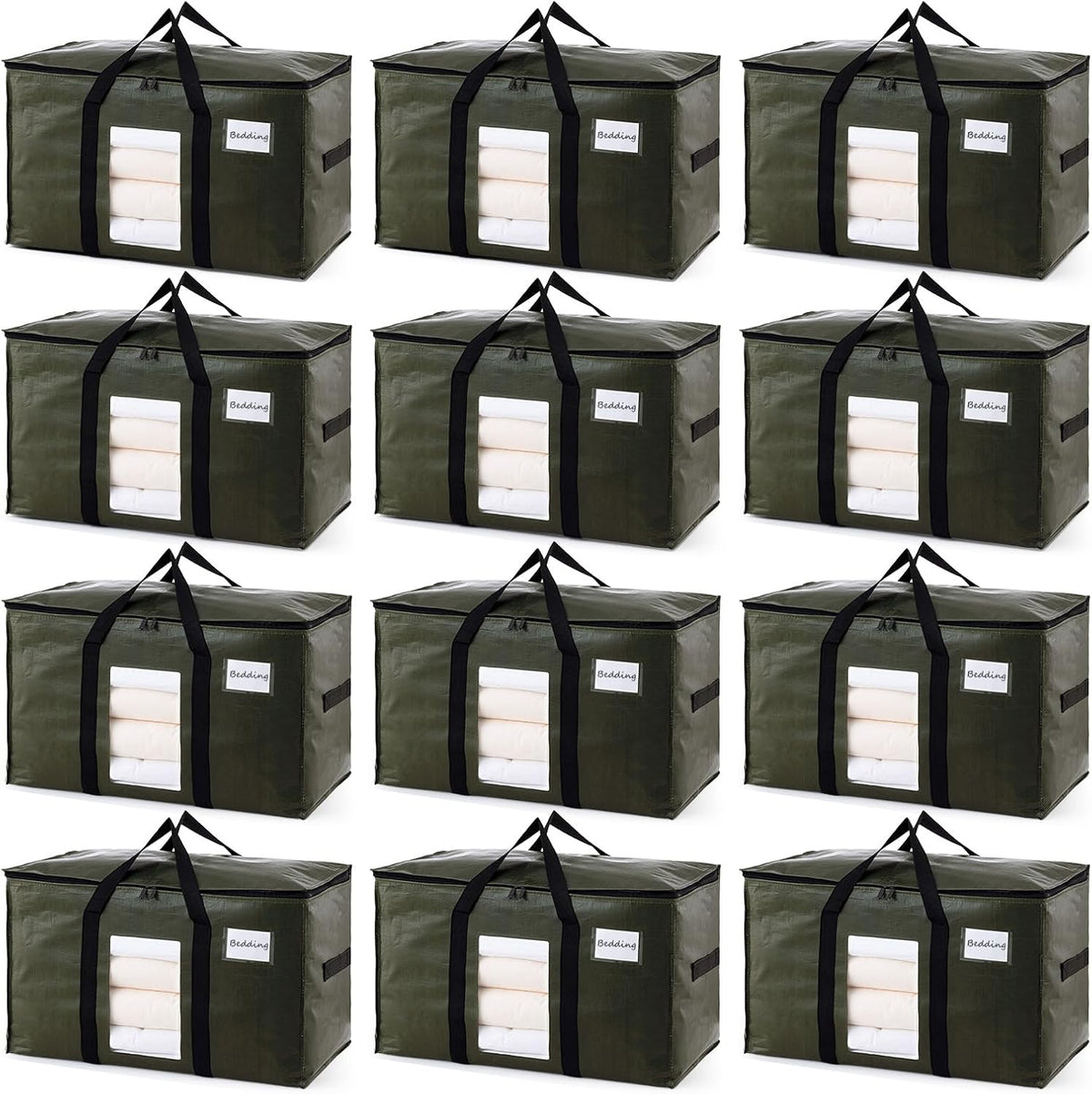 TAILI Blue Extra Large Moving Bags,Storage Bags with Visible Window