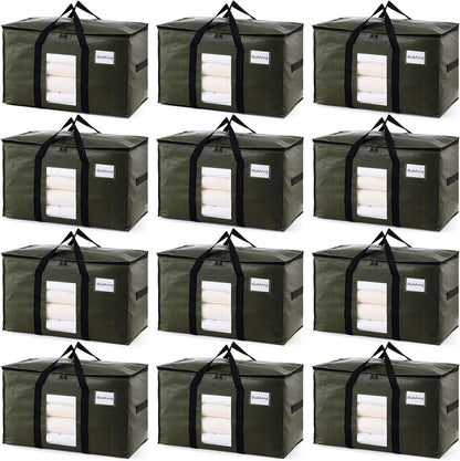 TAILI Blue Extra Large Moving Bags,Storage Bags with Visible Window