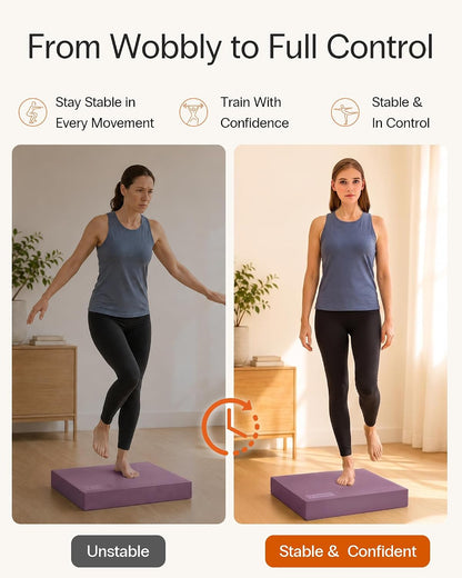 StrongTek Extra Wide Foam Balance Pad for Physical Therapy, 19" X 15.8" X 2.4", High-Density TPE Foam Pad for Exercise, Enhanced Stability, Core Strength, Non-Slip & Water-Resistant, for Fitness, Yoga