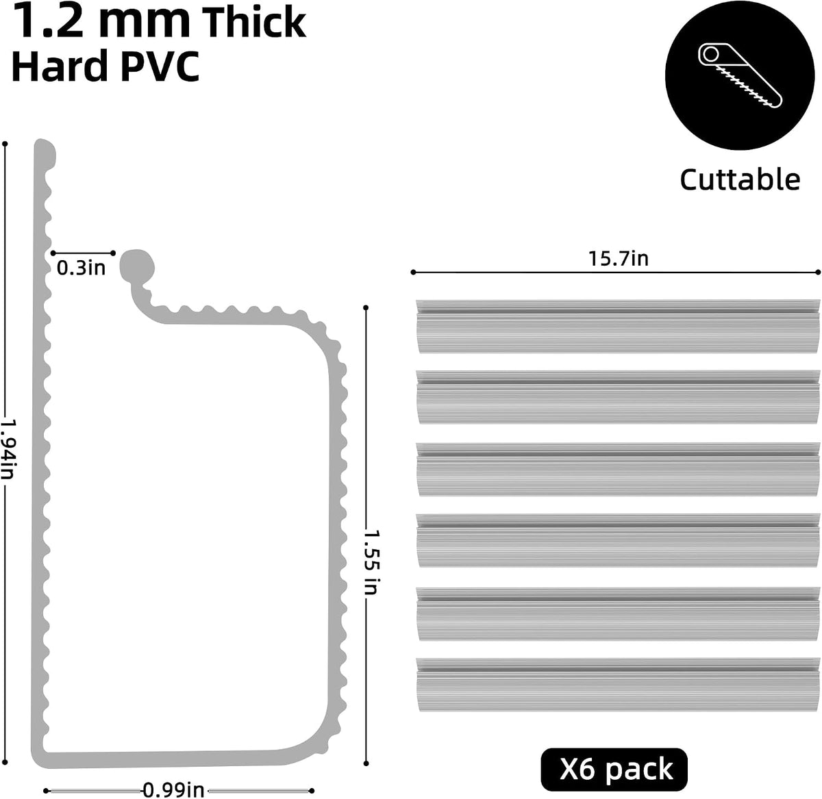 YECAYE Cable Management, 6 Pack, Black
