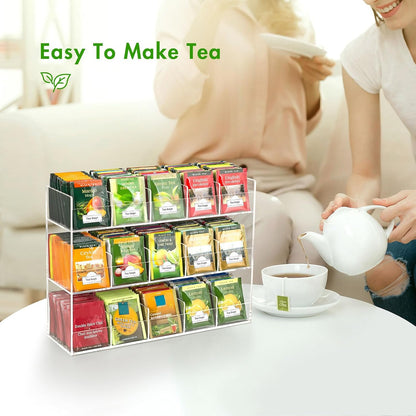 BEYGORM Acrylic Tea Bag Organizer for 216 Tea Packets